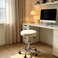 thumbnail image 6 of Round Bar Stool Cover with Elastic Bands, Imitation Silk Fabric Protective Seat Cover for Kitchen Counter, Stretchy Fit, 6 of 6