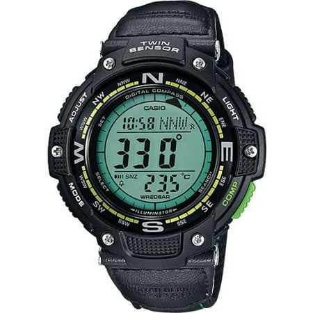 - Men's Twin Sensor Compass Watch, Green Nylon Strap
