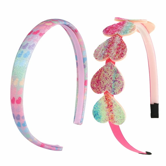 VANIDO Glitter Headbands for Girls, Head Bands for Kids, Cute No Slip Hair Accessories, Sparkly Hair Band For Teen Girls, Headband for Women