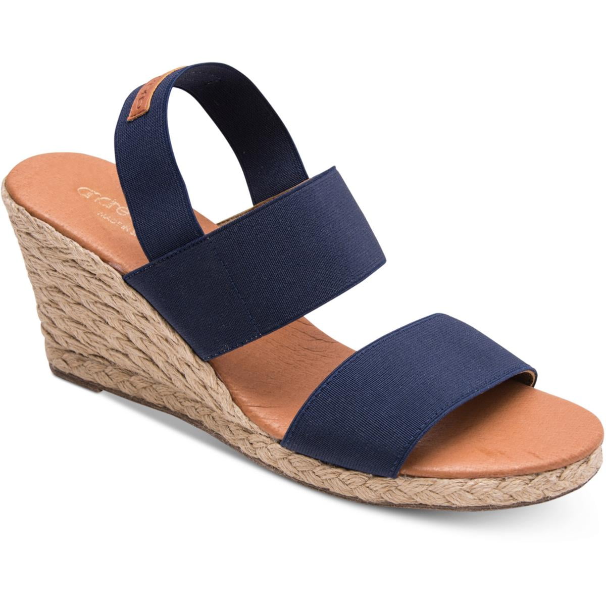 STYLE COMPANY Womens Light Blue Padded Strappy Zaddie Almond Toe