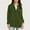 Army Green, variant on Hrsba Womens Casual Long Sleeve Sweatshirt Solid Color Collared Top with Pockets Half Button Front No Hood Sweatshirt for Winter
