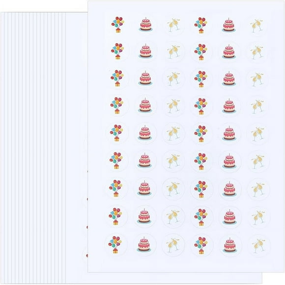 20 Sheeet Birthday Planner Stickers Planner Crafting Paper Stickers Cute Aesthetic Sticker Cake Celebration Reminder Party Sticker for Calendar Waterproof Laptop Photo Albums
