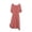 Watermelon Red, variant on Tnhcen Women's Short Sleeve Nightgown Flannel Pajama Dress with Pocket Soft Modal Cotton Polyester Blend Casual Sleepwear for Women L - XL