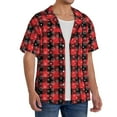 thumbnail image 2 of Kdxio Men's Hawaiian Shirt for Men Short Sleeve Shirt Christmas With Snowflakes Summer Casual Holiday Beach Button Down T-Shirts, 2 of 5