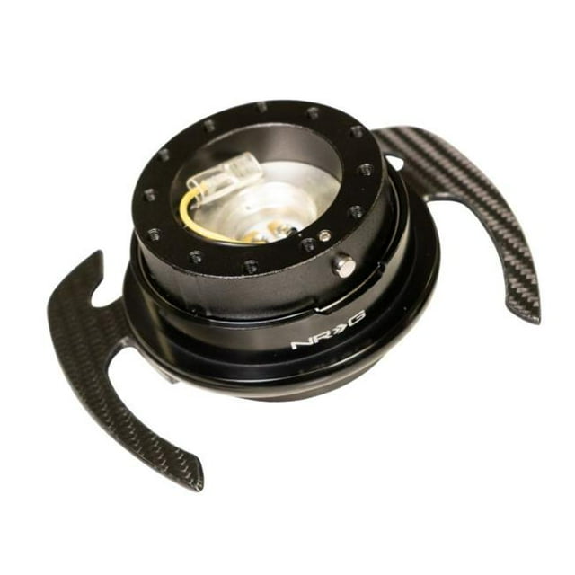 NRG SRK-700CF Black Body & Black Ring with CF Handles Quick Release Kit Gen 4.0