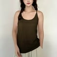 thumbnail image 4 of biudgviw Women's Sleepwear Scoop Neck Sleeveless Pajama Top Backless Camisole Sleep Shirts Oversize Solid Color Casual Pj Tee, 4 of 7