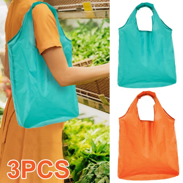 Productos Para El Hogar 3 Uds. Bolsas De Supermercado Bolsa De Compras Reutilizable De Poliéster Bolsa De Compras Lavable Respetuosa Con El Medio Ambiente Bolsa De Compras Plegable Para El Hogar Cocin Muyoka Hogar