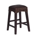 thumbnail image 2 of JONATHAN Y Maui Coastal Woven Water Hyacinth Counter Stool, Mango Wood Frame, 26" Backless Counter Stool for Kitchen Island with Integrated Footrest, Fully Assembled, Coastal, Dark Brown CSL1101C, 2 of 5