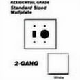 thumbnail image 2 of Leviton 88007 White Two Gang Combination Toggle Switch 1.406" Single Receptacle Wall Plate, 2 of 2