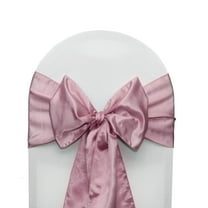 8 x 108 inch Satin Chair Sash Dusty Rose
