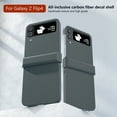 thumbnail image 6 of for Samsung Galaxy Z Flip 4 Case with Hinge Protection, Carbon Fiber Texture Slim Shockproof Durable Anti-Scratch Hard PC Protective Phone Cover Case for Samsung Galaxy Z Flip 4, Green, 6 of 6