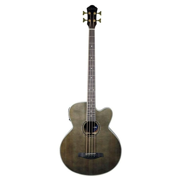 Bajo Electroacústico de 4 cuerdas La Sevillana B-1004CEQ color negro transparente