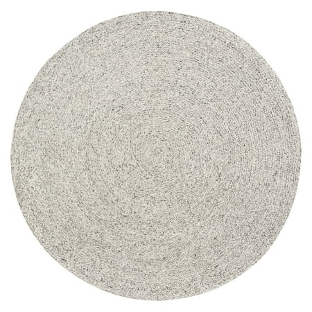 Anji Mountain Cosmos Braided Round Indoor Area Rug A combination of heather gray and ivory lends sophisticated style to the Anji Mountain Cosmos Braided Round Indoor Area Rug. This uber-stylish area rug is hand-woven of cotton that makes it incredibly soft under your feet.