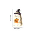 thumbnail image 6 of Halloween Ghost Decor, Wooden Table Centerpieces Halloween Decorations Indoor Cute Trick Or Treat Candy Sign Blocks for Home Shelf Party A, 6 of 6