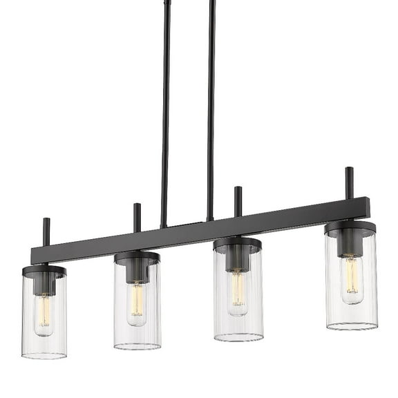 Golden Lighting Winslett 4-light Island Light in Matte Black