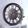 thumbnail image 3 of Reloj de pared 11 pulgada movimiento silencioso que no hace tictac a decoración del hogar / pared, de leer, decorar dormitorio Negro SM SunniMix Reloj de pared retro, 3 of 7