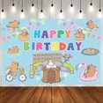 thumbnail image 1 of Capybara Party Background Happy Birthday Background Cartoon Capybara Birthday Party Supplies, Capybara Birthday Decoration Vinyl Capybara Background Cute Capybara Photo Background, 1 of 5