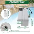 thumbnail image 4 of QinaQin Pool Fountain Waterfall Spillway, Stainless Steel Pond Fountain with Multi-Color LED Light for Outdoor Pools, 4 of 7