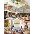 thumbnail image 5 of Watercolor Lemon Table Cloth, Eucalyptus Leaf Fruit Yellow Flower Waterproof Tablecloth for Square Tables, Reusable Washable Fabric Table Cover for Restaurant Kitchen Dining Tables 60"x60", 5 of 6