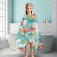 thumbnail image 6 of Pioneer Flower Floral Print Pattern Hooded Bath Towel，60"x35" for Ages 3 To 12 Kids, Quick Dry Lightweight Soft Microfiber Hood Beach Towel Cover Up for Kids, 6 of 7