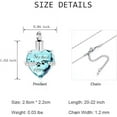 thumbnail image 2 of Crystal Cremation Jewelry for Ashes - My Best Friend - Heart Shape Memorial Urn Necklace Stainless Steel Birthstone Urn Pendant Ashes Holder Keepsake, 2 of 7