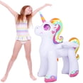 thumbnail image 2 of Gold Toy Inflatable Unicorn Yard Sprinkler for Kids, Water Sprinklers for Lawns or Garden (4 Feet), 2 of 7