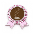 thumbnail image 1 of El espacio geométrico matematica cuadrada Piramide Insignia broche Medalla rosa premiada, 1 of 3