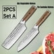 thumbnail image 1 of Juego de 2 Cuchillos de Cocina Forjados, Cuchillos de Chef Japoneses, Cuchillo de Carne Martillado a Mano con Mango de Madera, 1 of 7