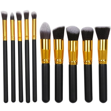 Yaheetech 10Pcs Professional Cosmetic Makeup Tool Brush Brushes Set Powder Eyeshadow