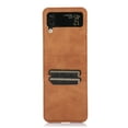 thumbnail image 5 of Dteck Leather Wallet Case for Samsung Galaxy Z Flip 3 with Card Slots Card Holders Shockproof Protective Folding Case For Samsung Galaxy Z Flip 3,Brown, 5 of 6