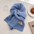 thumbnail image 2 of 2024 Nueva bufanda de lana de invierno cálida y gruesa sólida bufandas más cálidas para hombres y mujeres moda de punto chal versátil babero de cuello suave diseñador, 2 of 5