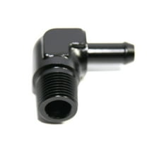 (one) 3/8NPT Male to 3/8" Hose Barb 90 Degree Aluminum Fitting Adapter Black