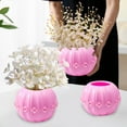 thumbnail image 4 of JeashCHAT Fall Decor Plastic Pumpkin Vase Pumpkin Bowl Shape Small Flower Vase Table Centerpieces Thanksgiving Fall Decorations for Home Office Indoor Desk Decor, 4 of 6