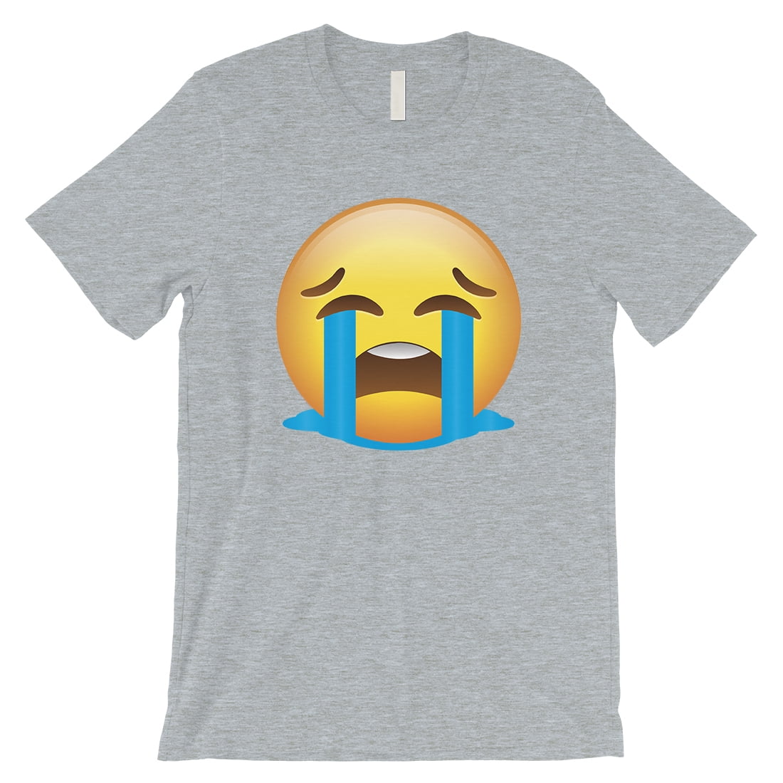 Emoji-Crying Mens Grey Bawling Devastated Halloween Costume T-Shirt ...
