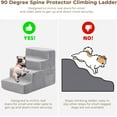 thumbnail image 4 of Dog Stairs for Bed 18''H, 4-Step Pet Stairs for Small Dogs & Cats, Sturdy Pet Steps with Non-Slip Bottom, Functional Portable Dog Ramp for Couch/Chair/Sofa/Car, Storage Pocket, Light Grey, 4 of 14