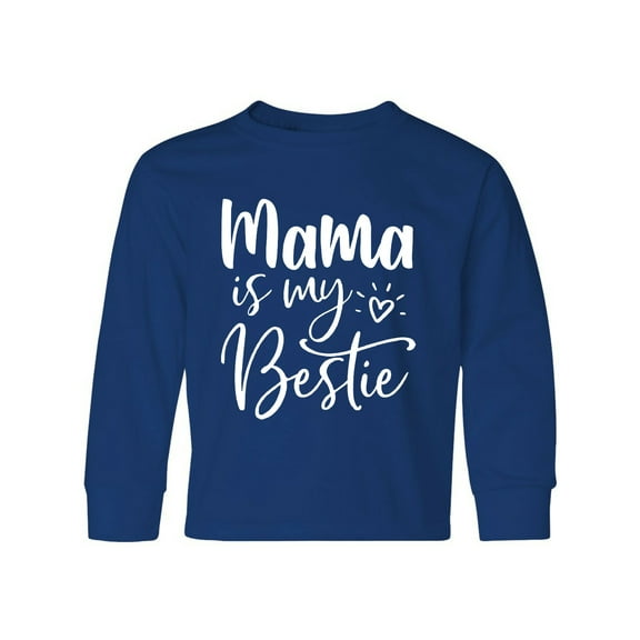 Inktastic Mama Is My Bestie Long Sleeve Youth T-Shirt