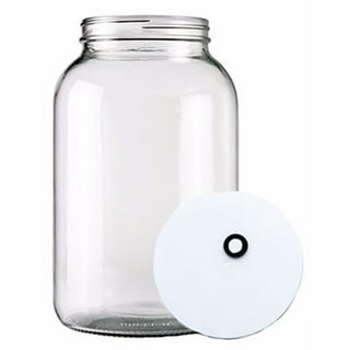MASTERTOP Glass Jars with Lids,1 Gallon Airtight Big Glass Cookie Jar, Leak  Proof Rubber Gasket Lid, Multifunctional Storage Container for Dry Food
