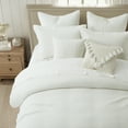 thumbnail image 3 of Levtex Home - Mills Waffle Cream Duvet Cover Set - Full/Queen Duvet Cover + Two Standard Pillow Cases - Cream Waffle Weave - Duvet Cover (90 x 94in.) and Pillow Case (26 x 20in.) - Cotton, 3 of 7
