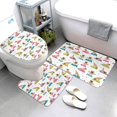 Bathroom Rugs Set 3 Piece Yoga Dogs Poses, Bath Mats, Toilet Lid