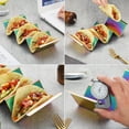 thumbnail image 5 of ReaNea Taco Holder 4 Packs Stainless Steel Taco Stand Rack With Handles（Rainbow）, 5 of 9