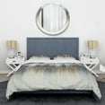 thumbnail image 3 of Designart "Soft Gray Tranquility" Abstract Painting Bedding Covert Set - Modern White Abstract Bed Set With 2 Shams, 3 of 6