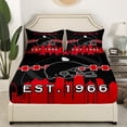 thumbnail image 2 of Football Bed Sheets for Football Fan Full Size,Sports Fitted Sheet ,American Football City Bed Set,Ball Game Bedding Set with 2 Pillowcases(Atlanta),no Top Sheet, 2 of 5