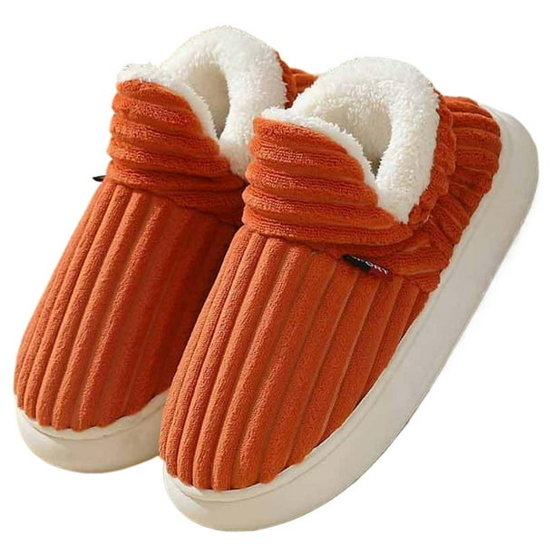 Zapatos Casa Sin Cordones Felpa Invierno Suela Gruesa Antideslizante para Otoño