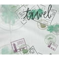 thumbnail image 4 of oneOone Cotton Flex Mint Green Fabric Stamps & Direction Compass Travel Diy Clothing Quilting Fabric Print Fabric By Yard 40 Inch Wide, 4 of 4