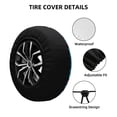 thumbnail image 2 of Bingfone Colorful Textured Chihuahua Spare Tire Cover Weatherproof Universal Wheel Protectors for RV Camper Travel Trailer SUV Truck-15 inch, 2 of 8