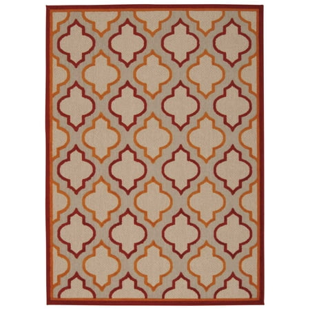 Nourison Aloha Red Indoor/Outdoor Area Rug