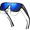 Blue, variant on Cover-Ups Black Fit Over Sunglasses - Wrap Around Sunglasses - People Who Wear Prescription Glasses in the Sun - Red