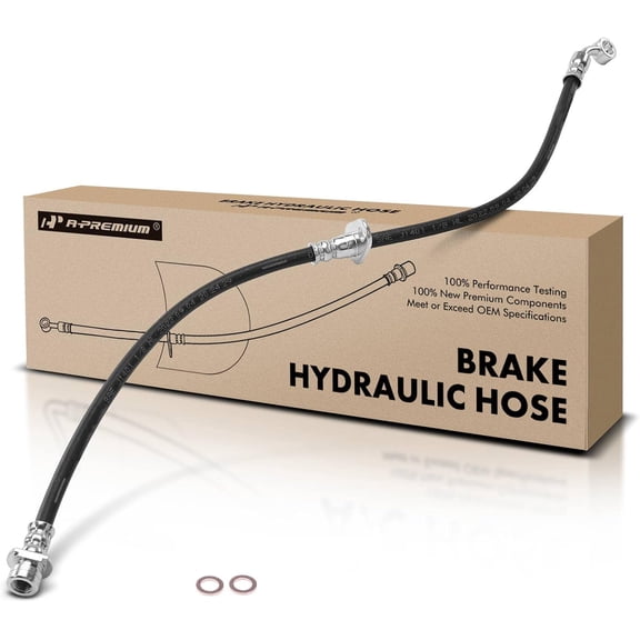 A-Premium Front Passenger Brake Hydraulic Hose Compatible with Select Honda Models - Element 2003 2004 2005 2006 2007 2008 2009 2010 2011 - Replace# 01464SCVA00
