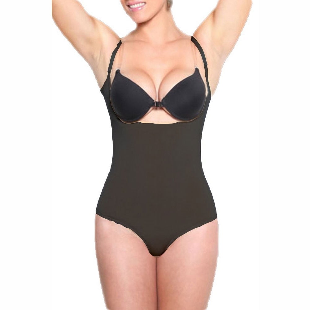 Secret Solutions Women's Plus Size Power Shaper Firm Control  Wear-Your-Own-Bra Body Shaper Body Shaper 