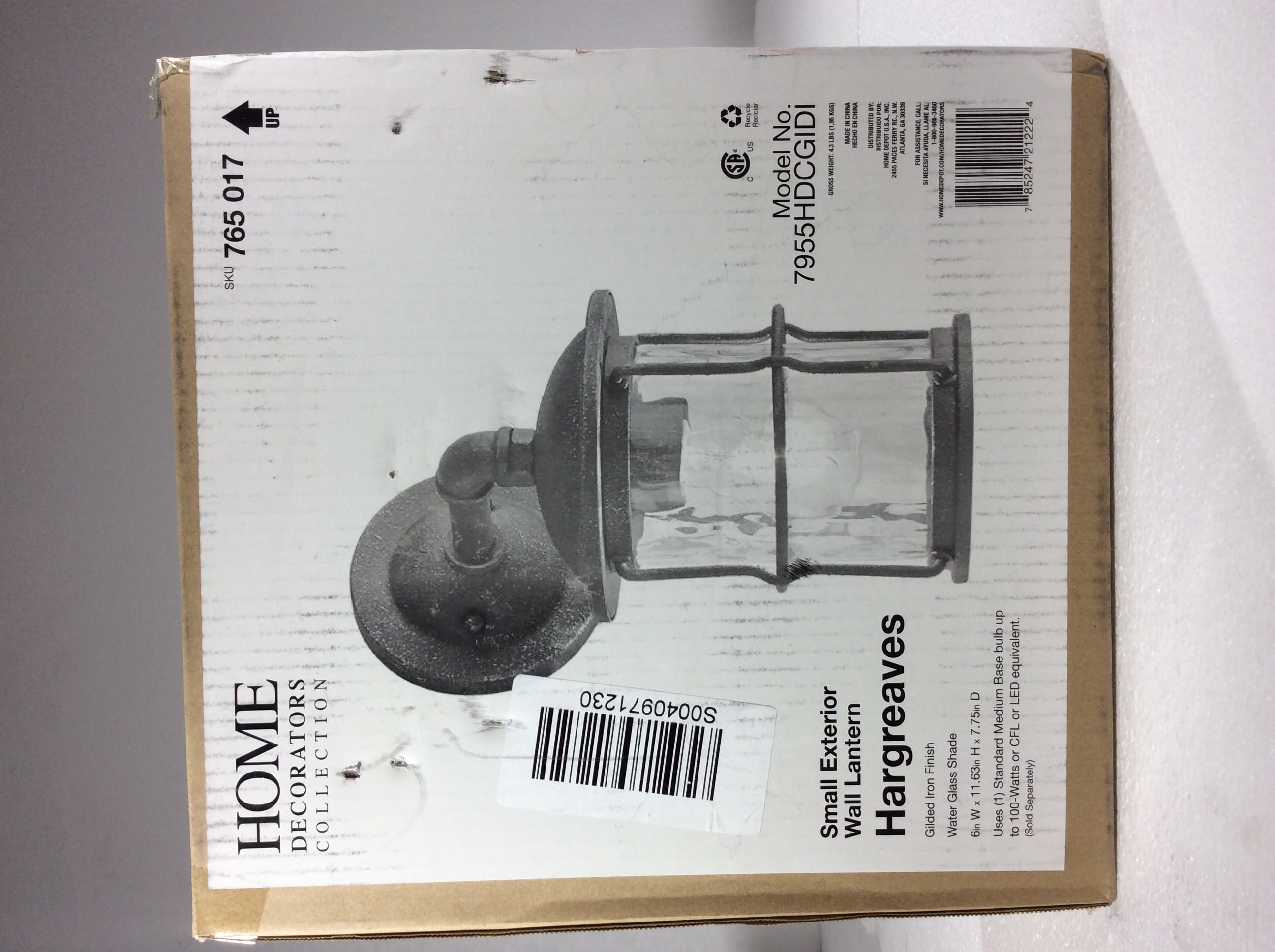 home decorators collection outdoor lighting on Home Decorators Collection 1 Light Gilded Iron 11 6 In Outdoor Wall Lantern Sconce New Open Box Walmart Com Walmart Com